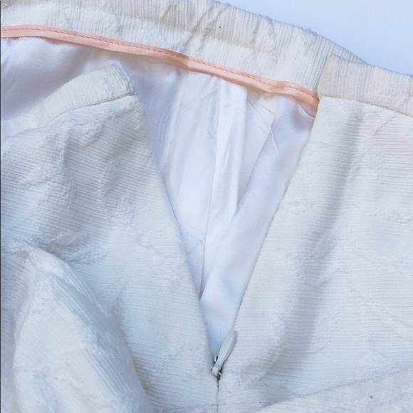 Creme A-Line Pleated Skirt EUC mel en stel sz 4 - Picture 7 of 8